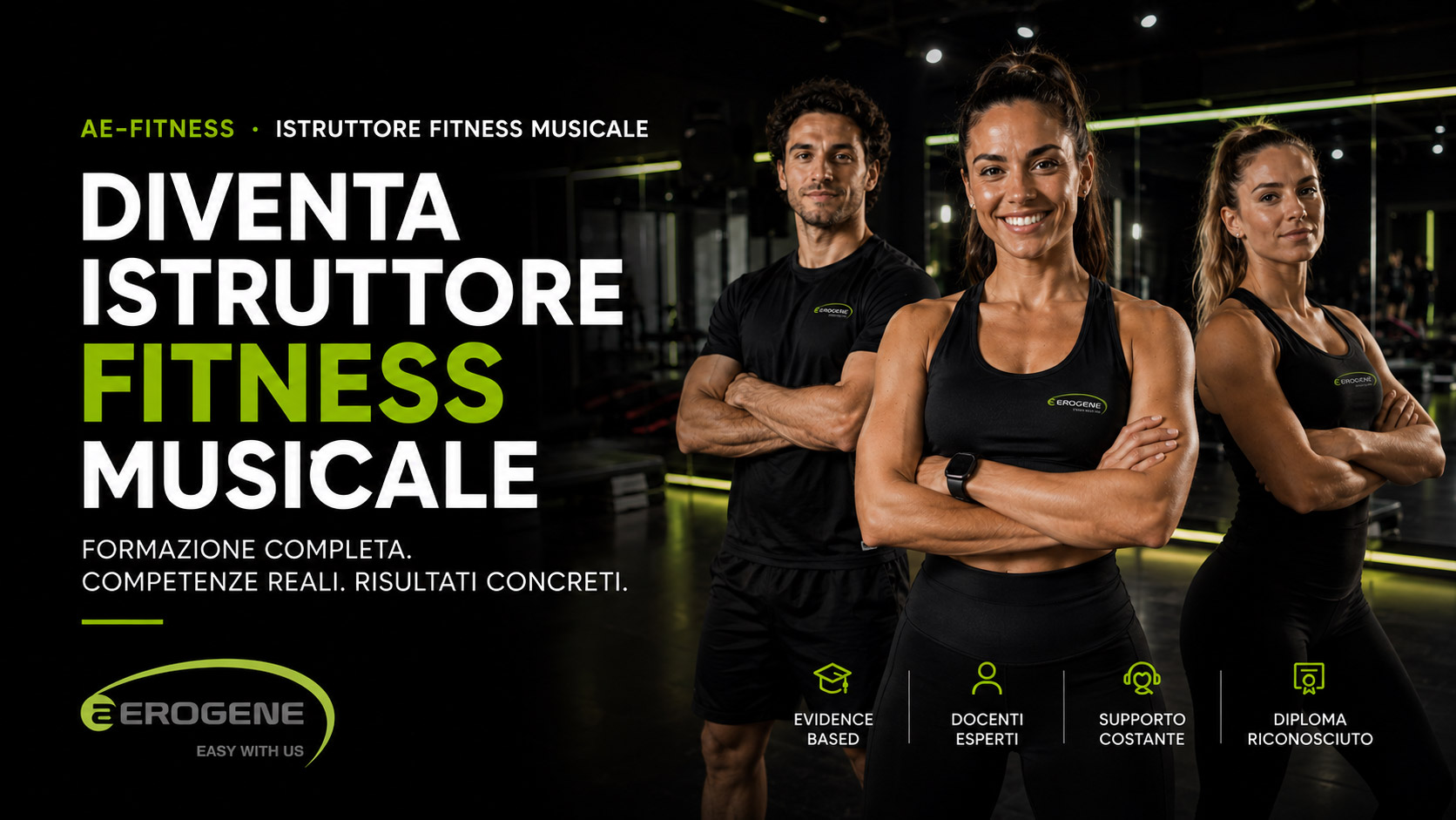 Corso Aerogene AE-Fitness per istruttori di fitness musicale